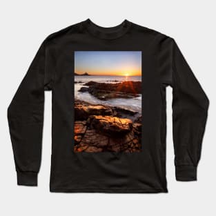 Mumbles Lighthouse, Bracelet Bay, Gower Long Sleeve T-Shirt